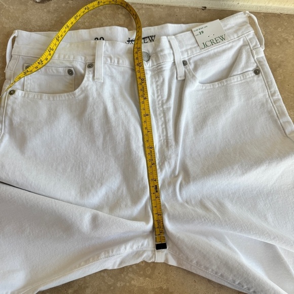 J Crew Slim Wide Leg Jean White Denim Raw Hem Womens Size 29 High Waist Slimming - Picture 9 of 16